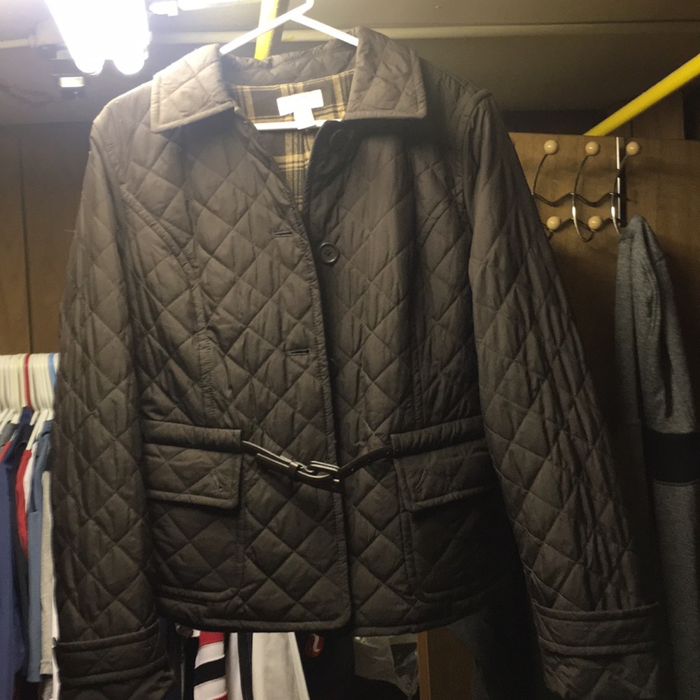 Brown lightweight quilted jacket